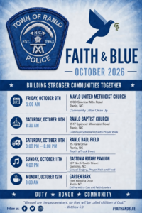 Faith & Blue October 2026 flyer
